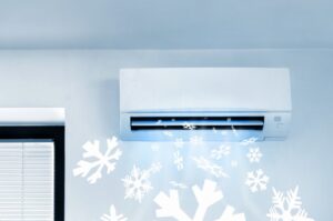 ductless-system-sending-out-snowflakes